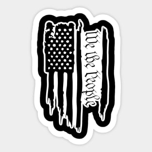 We the people tattered flag Sticker